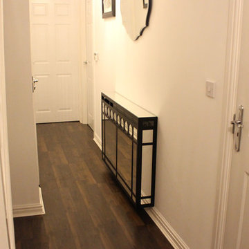Mirrored radiator covers in art deco style
