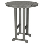 Polywood - Trex Outdoor Furniture Monterey Bay Round 36" Bar Table, Stepping Stone - The Trex Outdoor Furniture Monterey Bay 36" Bar Table delivers a comfortable and elegant dining experience. Trex Outdoor Furnitures solid HDPE lumber construction gives this durable bar height table the ability to endure harsh weather conditions for generations without warping, rotting, cracking or splintering.