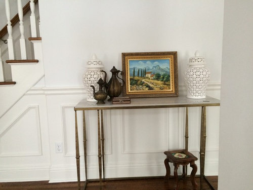 Mirror To Put Over The Console Table, How Many Inches Should A Mirror Be Above Console Table