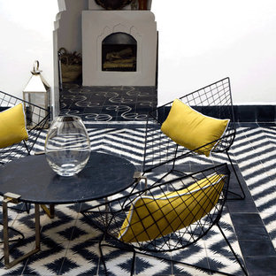 This is an example of a mediterranean living room in Portland.