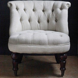 TUFTED OCCASSIONAL CHAIR ON CASTERS - Products