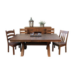 Resawn X-Base Table with 3 Resawn chair options - Products