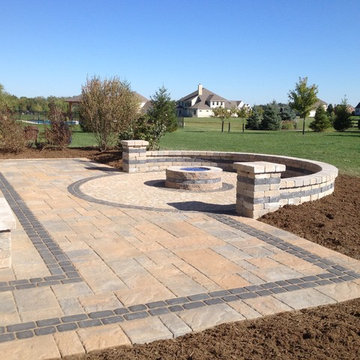 Outdoor Bar and Gas Fire Pit Outdoor Living Space