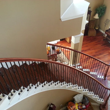 Replaced Wood with Wrought Iron Balusters
