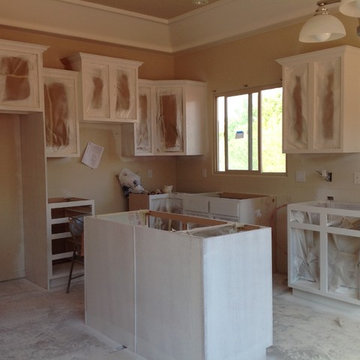 Kitchen remodel--using existing cabinets