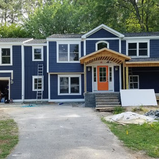 75 Beautiful Blue Split-Level Exterior Home Pictures & Ideas - August ...