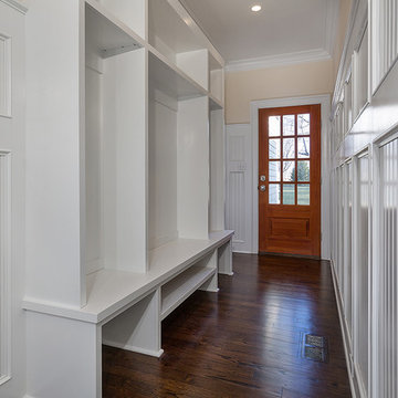 Built-In Mudroom Cubbies with Bead Board Walls in Malvern, PA
