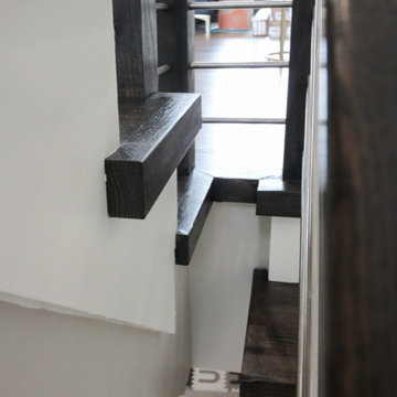 Project #72 | Modern Staircase with Horizontal Steel Rod Railing