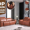 Veneto Italian Leather Power Reclining Sofa, White