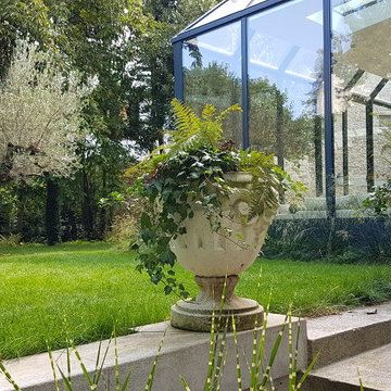 vue depuis la terrasse basse et l'escalier baroque