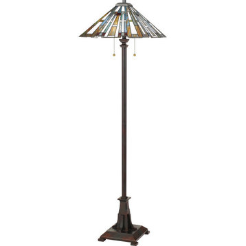 Quoizel TFMK9362VA Maybeck 2 Light Floor Lamp in Valiant Bronze