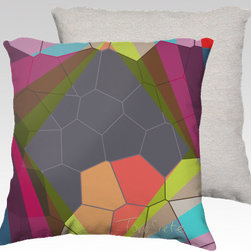 TOROSIETE Throw Pillow Cover - Louisa with White Back - Products