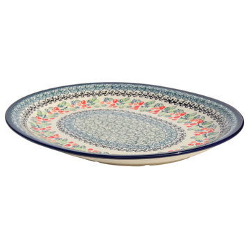Polish Pottery Large Platter, Pattern Number: DU158