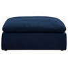 Sunset Trading Puff 6-Piece Fabric Slipcover Pit Sectional Sofa in Navy