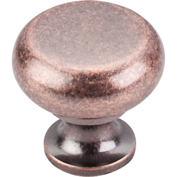 Top Knobs  -  Flat Faced Knob 1 1/4" - Antique Copper