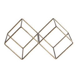 GILT CUBIST DECOR - TWO - Home Decor
