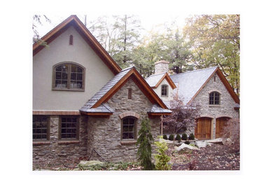 Rustic exterior home idea in New York