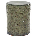 Livabliss - Surya Bishop BIH-001 Garden Stool, Green - The Bishop Collection features compelling global inspired designs brimming with elegance and grace! The perfect addition for any home, these pieces will add eclectic charm to any room! Made in China with Ceramic, Ceramic. For optimal product care, wipe clean with a dry cloth. Manufacturers 30 Day Limited Warranty.