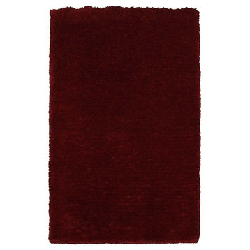 Rizzy Home Commons CO8362 Red Solid Area Rug, Rectangular 3'6" x 5'6"