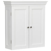 Elegant Home Fashions Wooden Over the Toilet Storage Cabinet Space