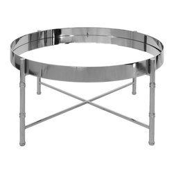 Worlds Away Margaret Silver Round Coffee Table - Coffee Tables
