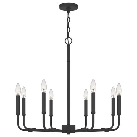 Quoizel ABR5028MBK Abner Chandelier in Matte Black