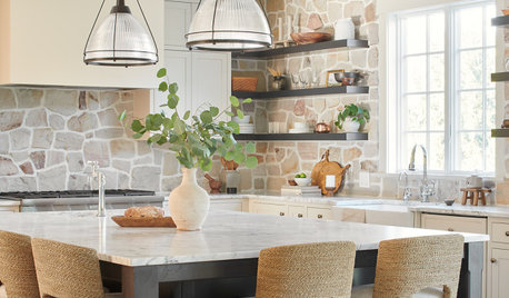 How to Rock a Rough Stone Kitchen Backsplash or Accent Wall