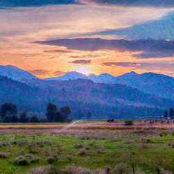 Landscape Art - Sunset Patures Abstract - by Omaste Witkowski owFotoGrafik.com - Fine Art Prints
