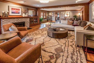 Transitional living room in Denver.