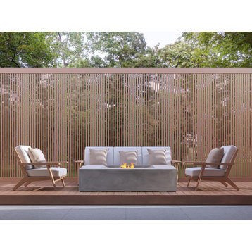 Pyromania Moderne Concrete Fire Table, 58"x32", Slate, Propane