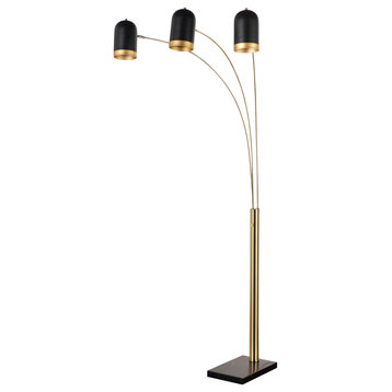 Rosalind Floor Lamp, Black and Gold
