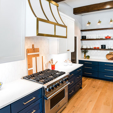 Blue & Brass Kitchen Remodel