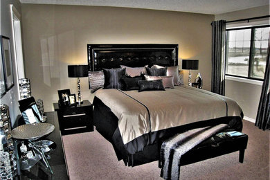 Inspiration for a modern bedroom remodel in Edmonton