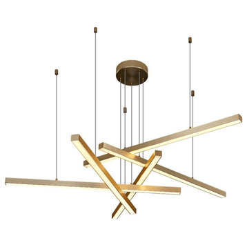 Hall strip minimalist long line chandelier for dining living room, living room, 4lines31.5"