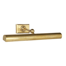 E. F. Chapman Cabinet Maker 2 Light Picture Light, Hand-Rubbed Antique Brass