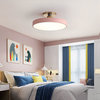Minimalist Led Ceiling Lamp for Bedroom, Kitchen, Balcony, Corridor, Pink, Dia11.8xh5.1", Remote Dimmable