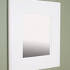 Compact Portrait 11"x14" Mirrored Medicine Cabinet by Fox Hollow Furnishings, Shaker White