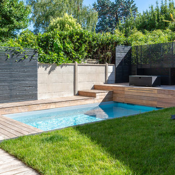 EN COURS - Aménagement d'un jardin d'un jardin de ville avec piscine