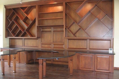 Inspiration for an eclectic home office remodel in Houston