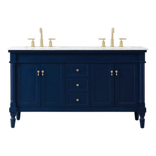Elegant Decor Lexington Bathroom Vanity Blue - Traditional - Bathroom Vanities And Sink Consoles ...