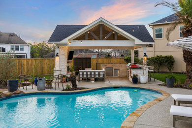 Inspiration for a timeless pool remodel in Houston
