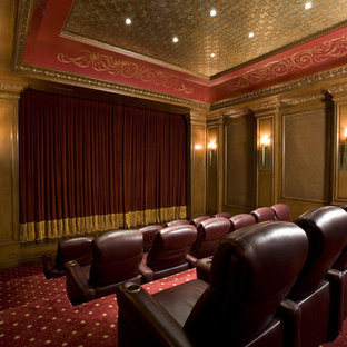 Inspiration for a traditional home cinema in Las Vegas.