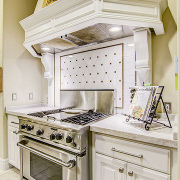 Taj Mahal Quartzite Kitchen with Double Eased Edge