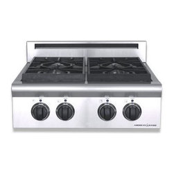 American Range 24&rdquo; Legend Cooktop, Stainless Steel | ARSCT-24X2GR - Cooktops