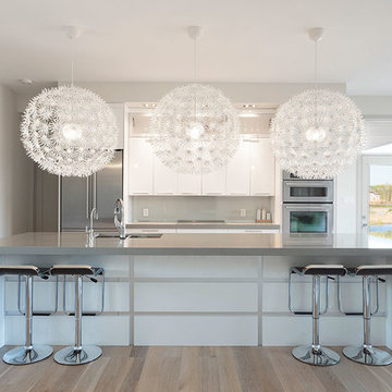 Transitional Kitchen with Urban Effects Cabinetry