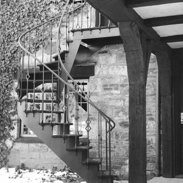 External Steel Spiral Staircase