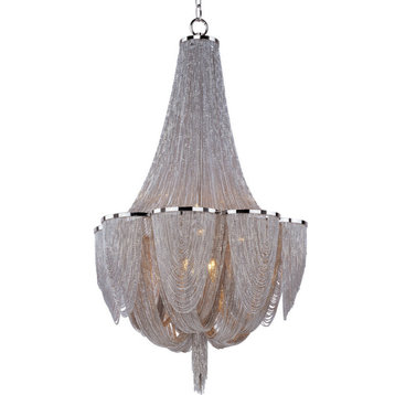 Chantilly 10-Light Chandelier, Polished Nickel
