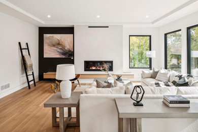 Inspiration for a modern living room remodel in Minneapolis