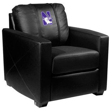 Northwestern Wildcats Stationary Club Chair Commercial Grade Fabric