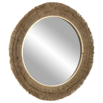Jute Rope Accent Mirror " 25", Brown